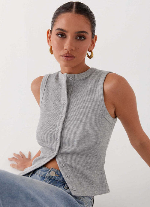 Double-Breasted Geometric Print Vest|Color:Gray