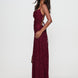Floral Devoré Cowl Neck Maxi Dress Fonley