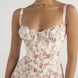 Floral Print Corset Midi Dress Fonley