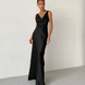 Cowl Neck Satin Maxi Dress Fonley