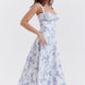 Floral Print Corset Midi Dress Fonley