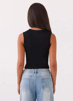 Double-Breasted Geometric Print Vest|Color:Black
