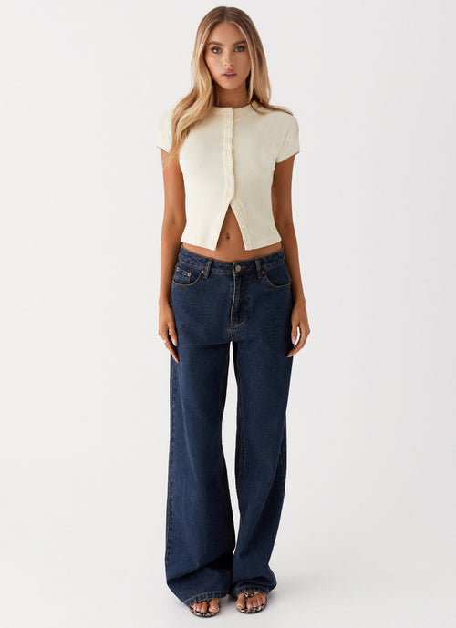 Button Front Short Sleeve Knit Cardigan|Color:Yellow