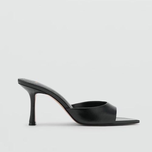 Patent Leather High-Heeled Sandals|Color:Black