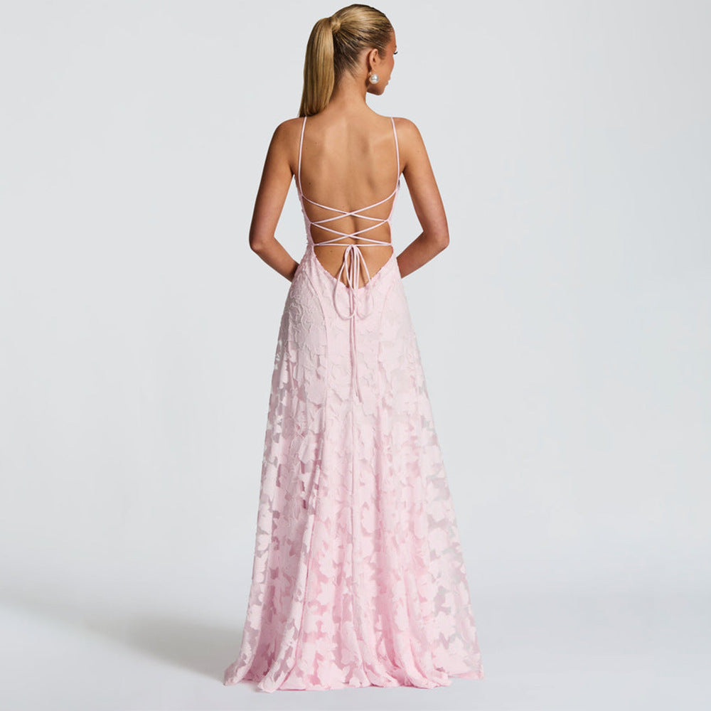 Floral Devoré Cowl Neck Maxi Dress Fonley
