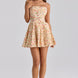 Floral Strappy Corset Mini Dress Fonley